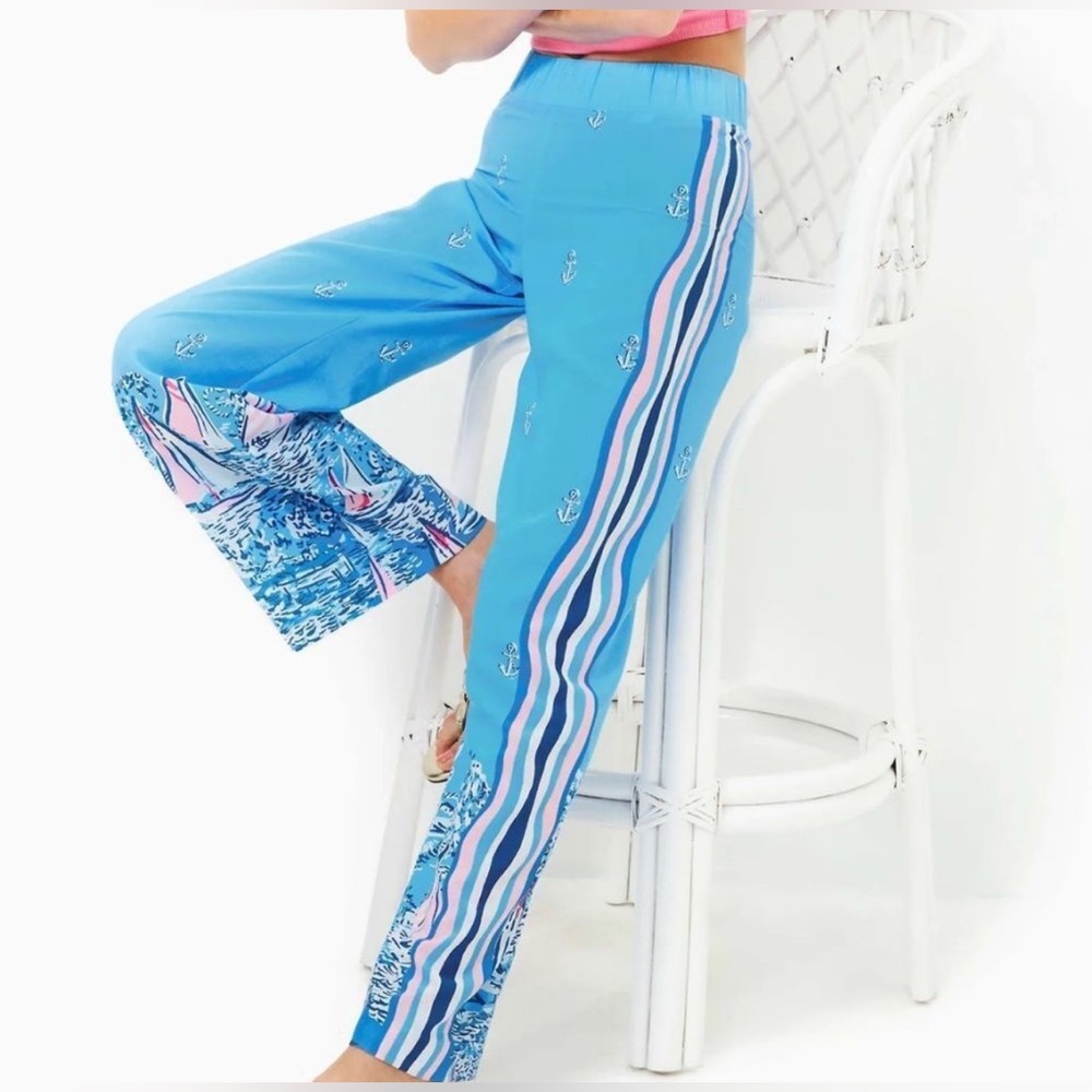Lilly Pulitzer Bal Harbour Palazzo A LIL NAUTI ENGINEERED PANT XL